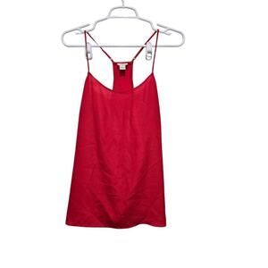 J.Crew Red Racerback Cami Tank Top Womens 8 Adjustable Straps
